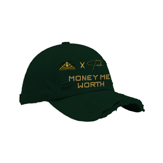 Men's Money Me Worth Snap Back Baseball Cap (Dark Green)