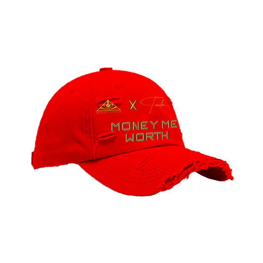 Men's Money Me Worth Snap Back Baseball Cap (Red)