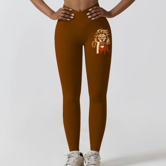 Woman's Lion Den Yoga Pants (Brown)