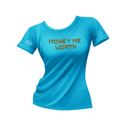 Money Me Worth Women's Blue Tee Shirts